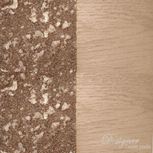 Designer Table Pad Champagne Glam with Natural Wood